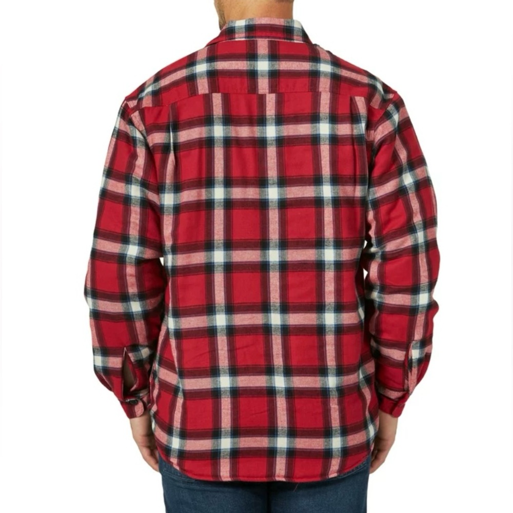 Wrangler Men's Heavyweight Plaid Sherpa Lined Shirt Jacket.Size S - Picture 2 of 15